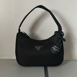 Black Mini Nylon Re-edition Shoulder Bag